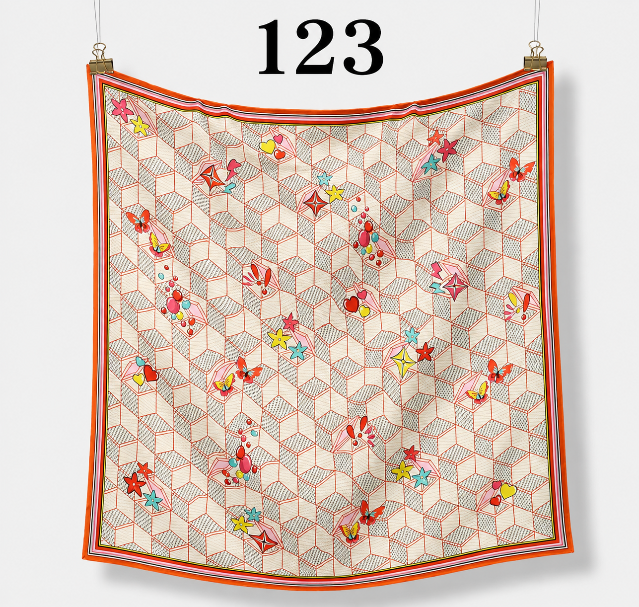 Foulard imprimé 123