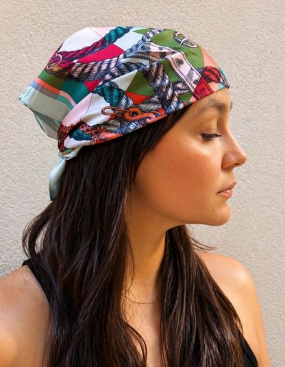 Foulard imprimé carré – Modèle 12